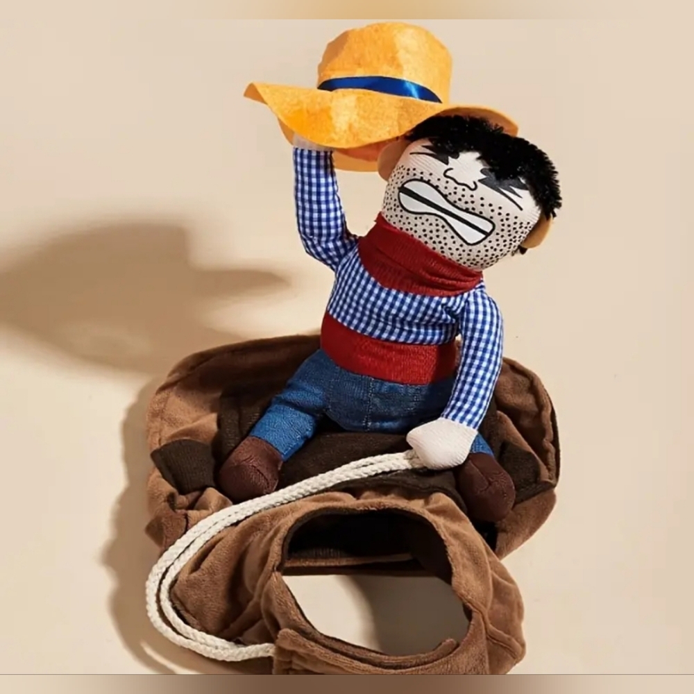Cowboy Rider Dog/Cat Costume - Size L - Adorable Pet Outfit